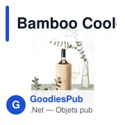 Rafraîchisseur à vin personnalisable en bambou avec logo - Miniature 4