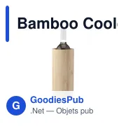 Rafraîchisseur à vin personnalisable en bambou avec logo - Miniature 5