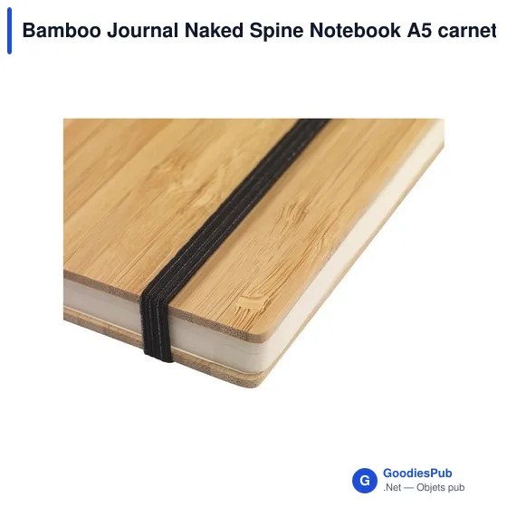 Carnet de notes A5 personnalisable en bambou avec logo - Image 3