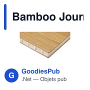 Carnet de notes A5 personnalisable en bambou avec logo - Miniature 4