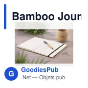 Carnet de notes A5 personnalisable en bambou avec logo - Miniature 5