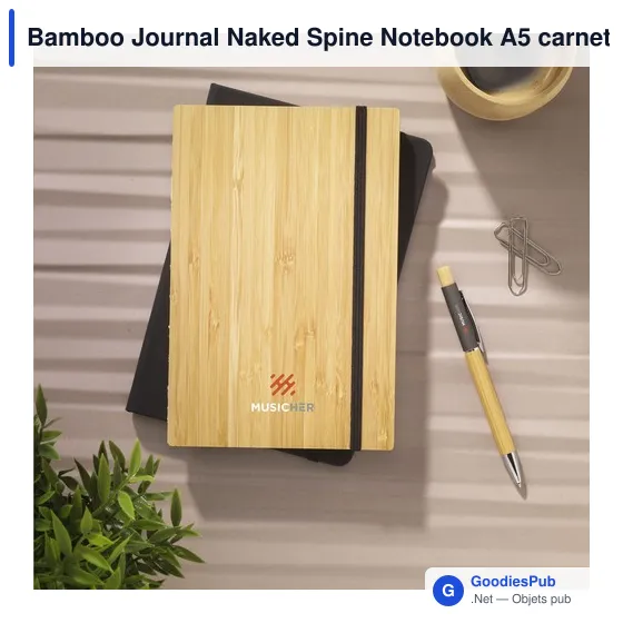 Carnet de notes A5 personnalisable en bambou avec logo - Image 6