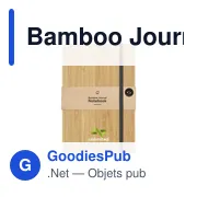 Carnet de notes A5 personnalisable en bambou avec logo - Miniature 7