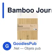 Carnet de notes A5 personnalisable en bambou avec logo - Miniature 8