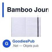 Carnet A5 personnalisable en bambou avec logo - Bamboo Journal Naked Spine - Miniature 2