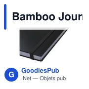 Carnet A5 personnalisable en bambou avec logo - Bamboo Journal Naked Spine - Miniature 3