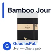 Carnet A5 personnalisable en bambou avec logo - Bamboo Journal Naked Spine - Miniature 8