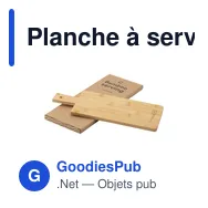 Planche à servir en bambou personnalisable avec logo - Miniature 1