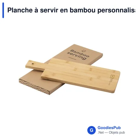Planche à servir en bambou personnalisable avec logo