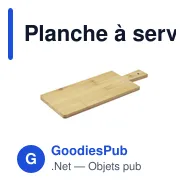 Planche à servir en bambou personnalisable avec logo - Miniature 2