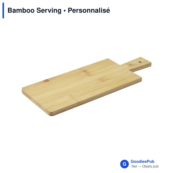 Planche à servir en bambou personnalisable avec logo - Image 2