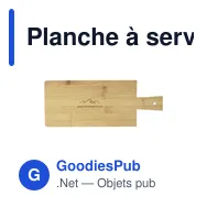 Planche à servir en bambou personnalisable avec logo - Miniature 3