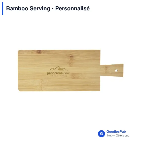 Planche à servir en bambou personnalisable avec logo - Image 3