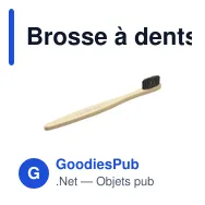 Brosse à dents en bambou personnalisable avec logo - Miniature 1