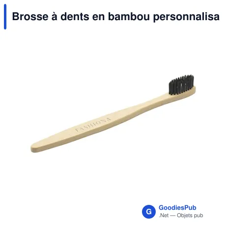 Brosse à dents en bambou personnalisable avec logo