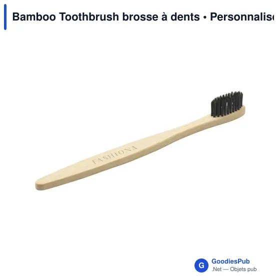 Brosse à dents en bambou personnalisable avec logo - Image 1
