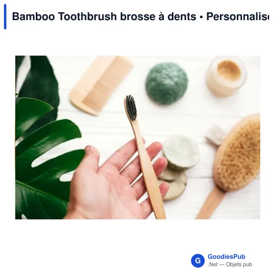 Brosse à dents en bambou personnalisable avec logo - Image 2