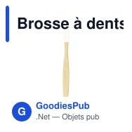 Brosse à dents en bambou personnalisable avec logo - Miniature 4