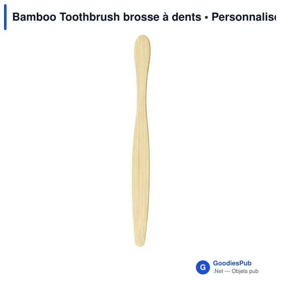 Brosse à dents en bambou personnalisable avec logo - Image 4