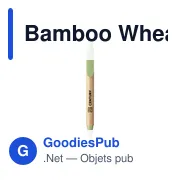 Stylo à bille personnalisable en bambou avec logo - Bamboo Wheat Pen - Miniature 1