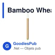 Stylo à bille personnalisable en bambou avec logo - Bamboo Wheat Pen - Miniature 2