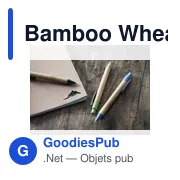 Stylo à bille personnalisable en bambou avec logo - Bamboo Wheat Pen - Miniature 3