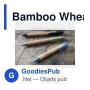 Stylo à bille personnalisable en bambou avec logo - Bamboo Wheat Pen - Miniature 4