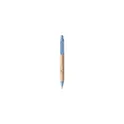 Variante bleu clair - Stylo à bille personnalisable en bambou avec logo - Bamboo Wheat Pen