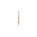 Variante blanc - Stylo à bille personnalisable en bambou avec logo - Bamboo Wheat Pen