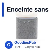 Enceinte sans fil personnalisable en bambou avec logo - Bamboo gris - Miniature 2