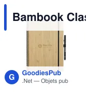 Carnet effaçable A4 personnalisable en bambou avec logo - Miniature 1