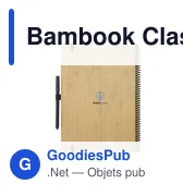 Carnet effaçable A4 personnalisable en bambou avec logo - Miniature 2