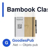 Carnet effaçable A4 personnalisable en bambou avec logo - Miniature 7