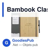 Carnet effaçable A4 personnalisable en bambou avec logo - Miniature 8