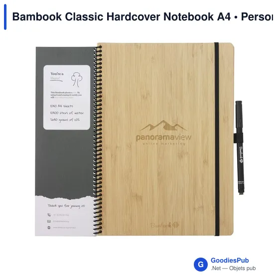 Carnet effaçable A4 personnalisable en bambou avec logo - Image 8