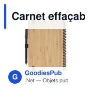 Carnet effaçable A5 personnalisable en bambou avec logo - Miniature 2