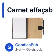 Carnet effaçable A5 personnalisable en bambou avec logo - Miniature 6
