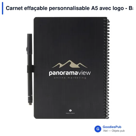 Carnet effaçable personnalisable A5 avec logo - Bambook Classic Original - Image 12