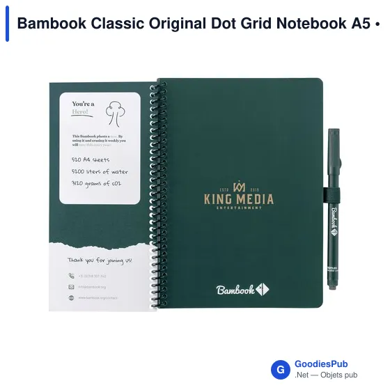 Carnet effaçable personnalisable A5 avec logo - Bambook Classic Original - Image 8