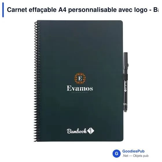 Carnet effaçable A4 personnalisable avec logo - Bambook Classic Original - Image 10