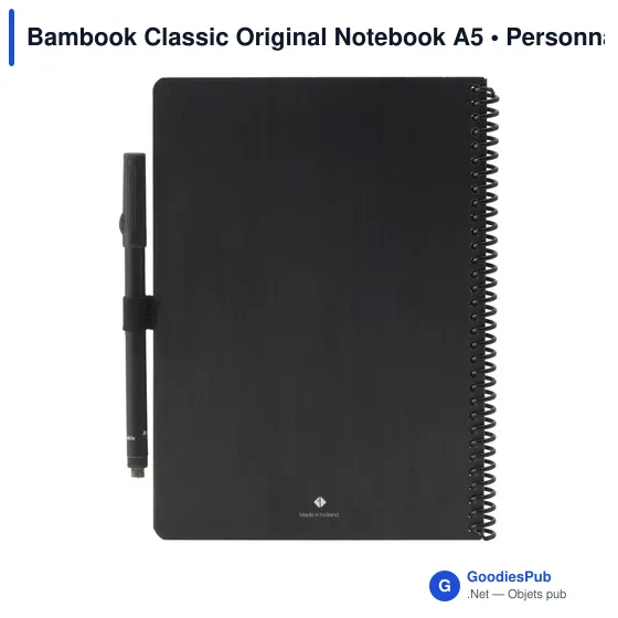 Carnet effaçable personnalisable A5 avec logo - Bambook Classic Original - Image 2