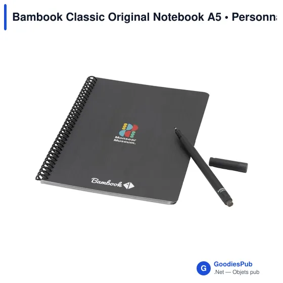 Carnet effaçable personnalisable A5 avec logo - Bambook Classic Original - Image 3