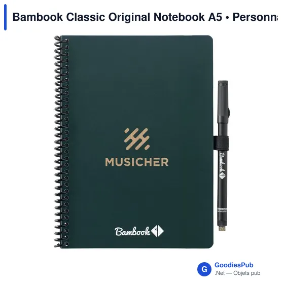 Carnet effaçable personnalisable A5 avec logo - Bambook Classic Original - Image 10