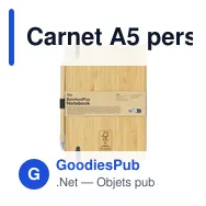 Carnet A5 personnalisable en bambou avec stylo - BambooPlus Notebookavec logo - Miniature 6