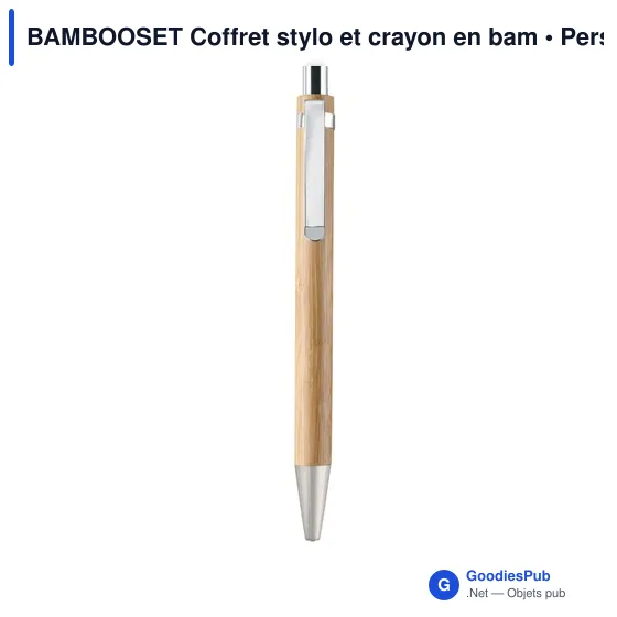 BAMBOOSET Coffret stylo et crayon en bam - Image 3