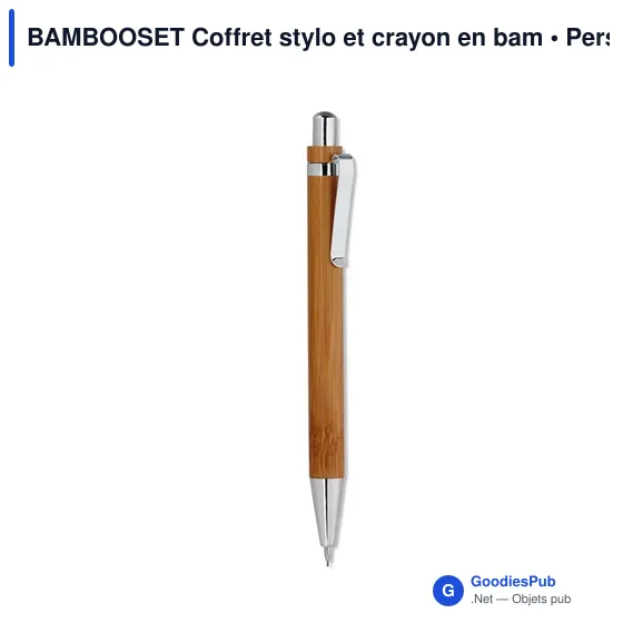 BAMBOOSET Coffret stylo et crayon en bam - Image 4