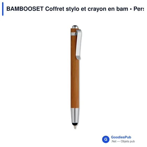 BAMBOOSET Coffret stylo et crayon en bam - Image 5