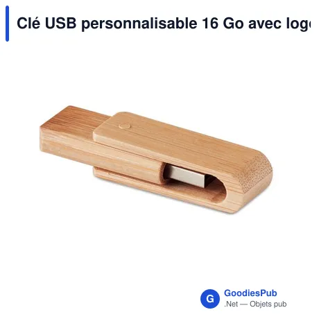 Clé USB personnalisable 16 Go avec logo pour entreprises