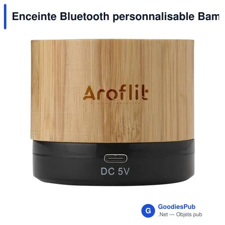 Enceinte Bluetooth personnalisable Bambox Bamboo Speaker avec logo