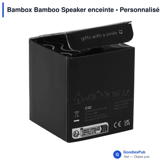 Enceinte Bluetooth personnalisable Bambox Bamboo Speaker avec logo - Image 3